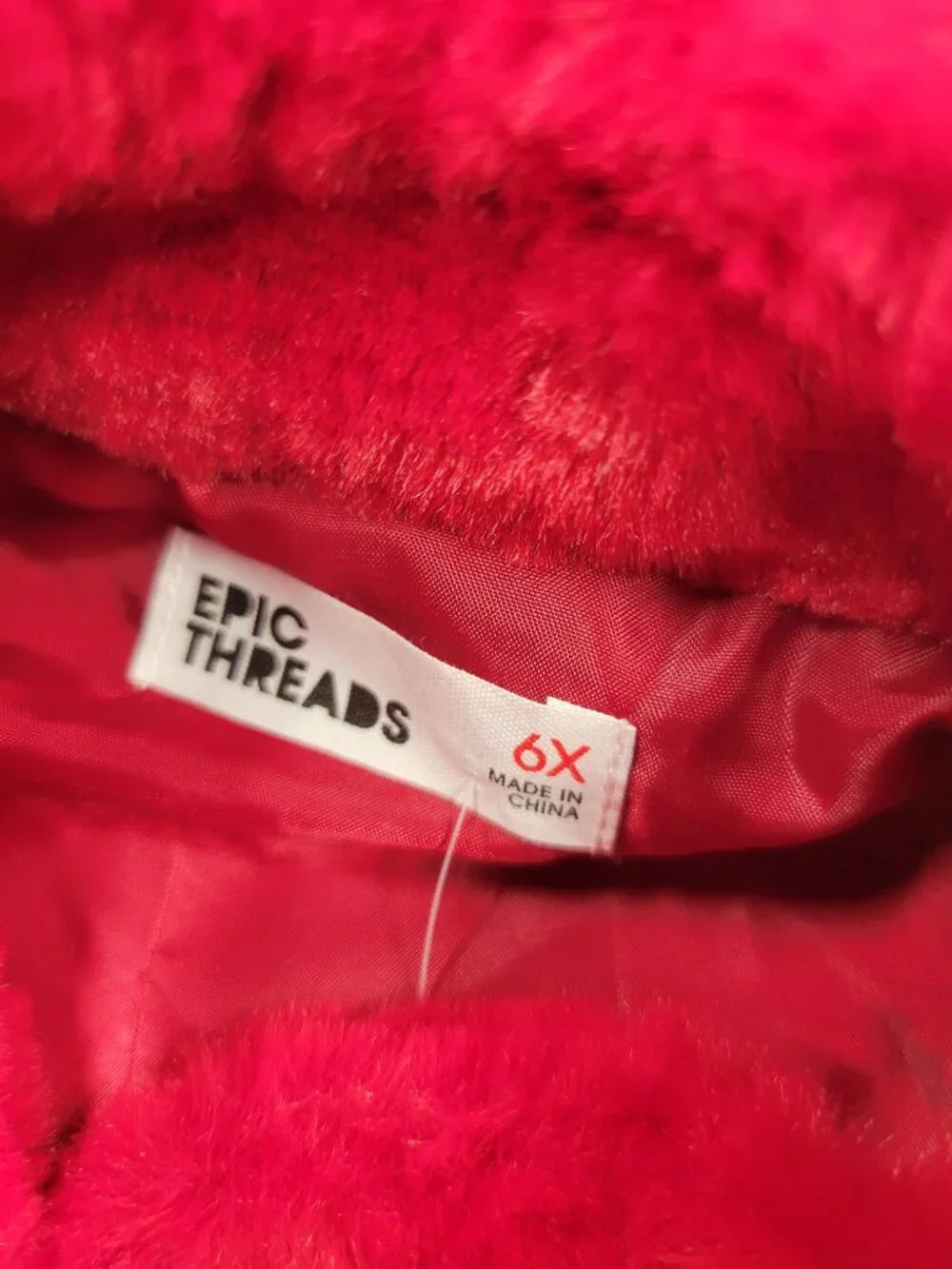 Epic Threads girls vest size 6x red new with tags